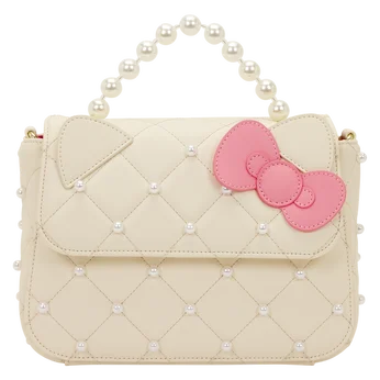 Sanrio Hello Kitty Exclusive Quilted Pearl Handle Crossbody Bag