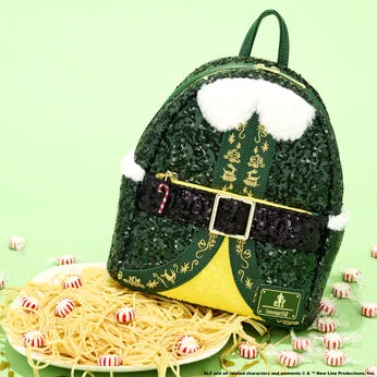 Elf Buddy Sequin Cosplay Mini Backpack