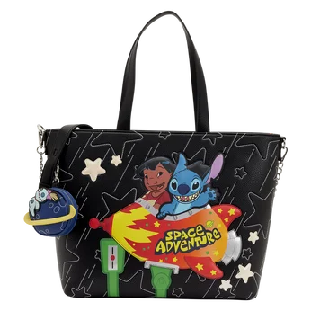 Lilo & Stitch Space Adventure Glow Tote Crossbody Bag with Coin Bag