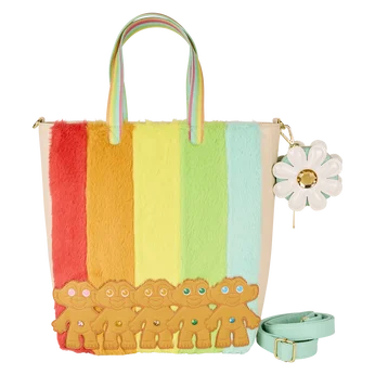 Classic Good Luck Trolls Plush Glitter Tote Crossbody Bag with Coin Bag