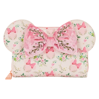 Minnie Mouse Floral All-Over Print Zip Around Wallet