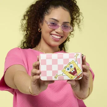 SpongeBob SquarePants & Patrick Star Checkered Zip Around Wallet