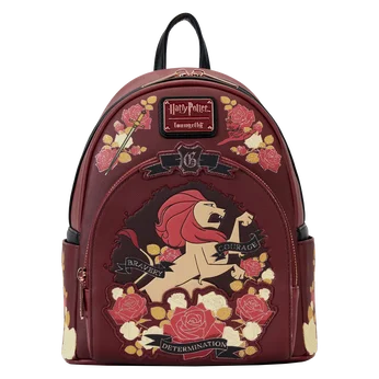 Harry Potter Gryffindor House Floral Tattoo Mini Backpack