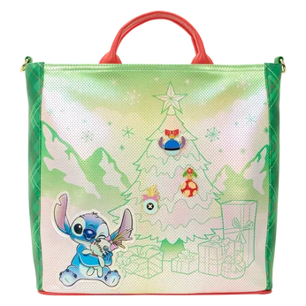 Lilo & Stitch Holiday Tote Pin Trader Crossbody Bag