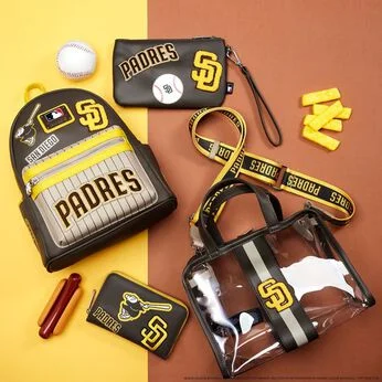 MLB SD Padres Clear Tote Crossbody Stadium Bag with Pouch 