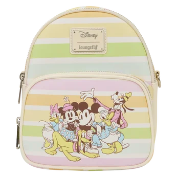 Mickey & Friends Rainbow Stripes Convertible Mini Backpack & Crossbody Bag