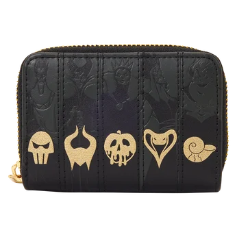 Disney Villains Exclusive Black & Gold Zip Around Wallet