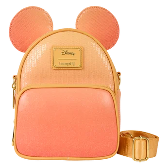 Mickey Mouse Glitter Sequin Convertible Mini Backpack & Crossbody Bag