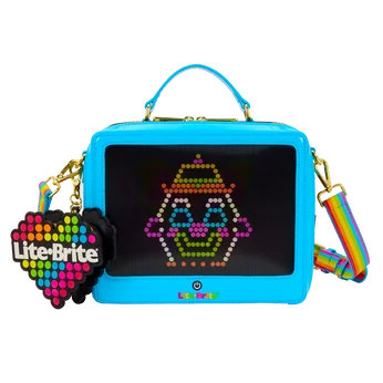 Lite-Brite Lenticular Glow Crossbody Bag with Coin Bag