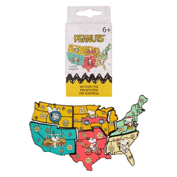 Peanuts Snoopy Road Trip Map Mystery Box Pin