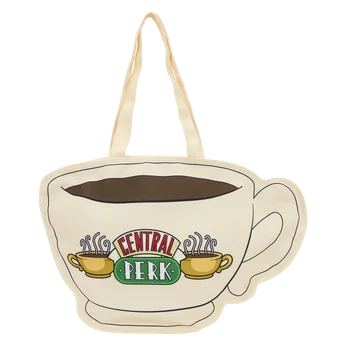 Friends Central Perk Coffee Cup Oversized Canvas Tote Bag