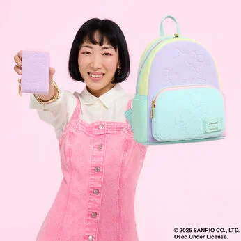 SDCC Limited Edition Hello Kitty & Friends Color Block Terry Cloth Mini Backpack