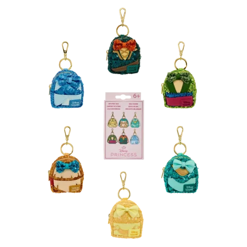 Disney Princess Exclusive Sequin Cosplay Mystery Mini Backpack Keychain Charm Wave 2