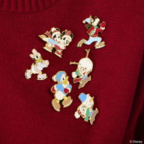 Mickey & Friends Holiday Ice Skating Mystery Box Pin