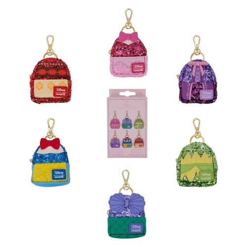 Disney Princess Exclusive Sequin Cosplay Mystery Mini Backpack Keychain Charm Wave 1