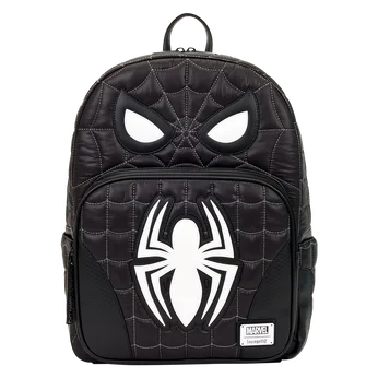 Spider-Man Black & White Suit Cosplay Quilted Full-Size Backpack