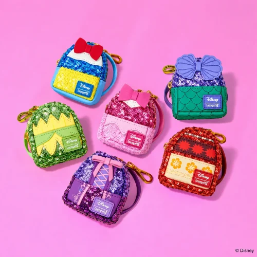 Disney Princess Exclusive Sequin Cosplay Mystery Mini Backpack Keychain Charm Wave 1