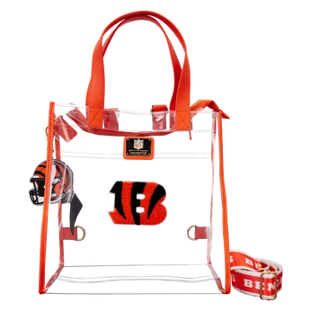 NFL Cincinnati Bengals Clear Convertible Backpack & Tote Crossbody Stadium Bag